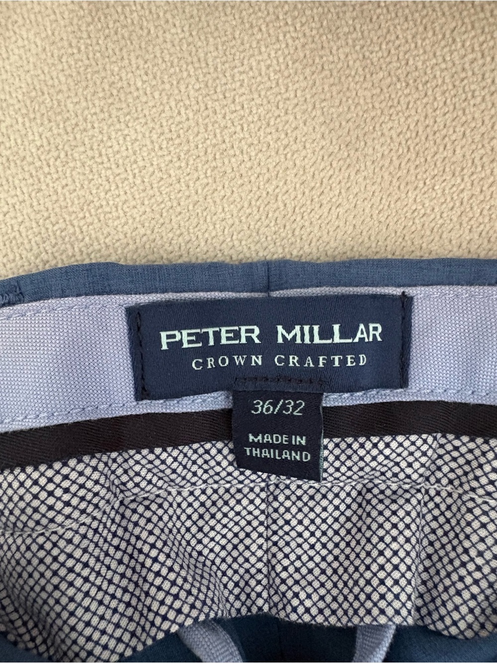Peter Millar Blue Men’s Dress Pants - Interior Label Detail